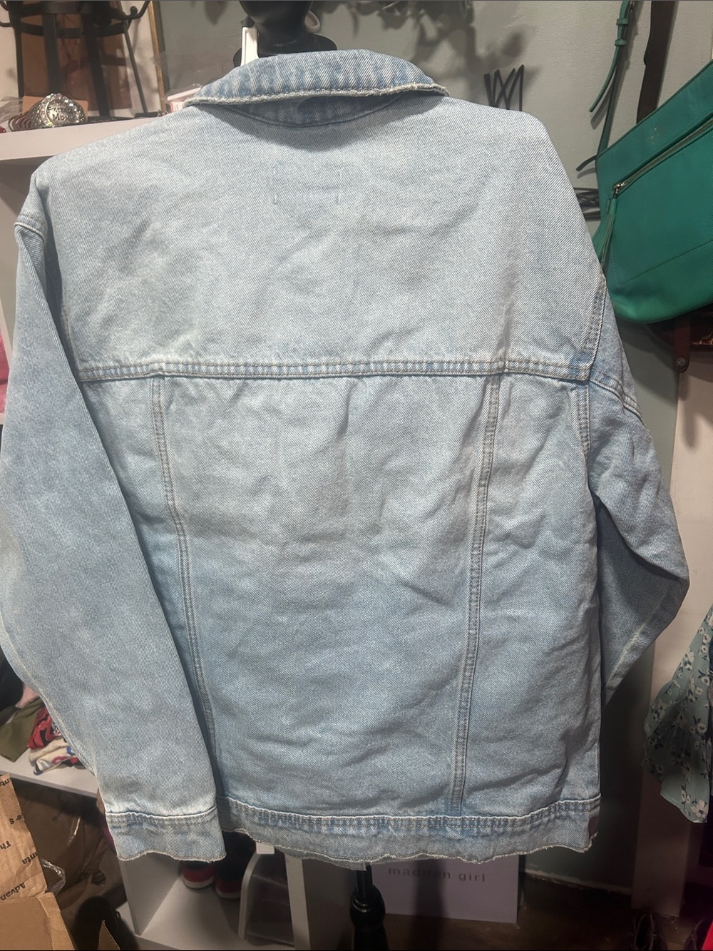 Universal Thread Light Blue Denim Jacket PTP 22” shoulders 20” - Picture 3 of 3